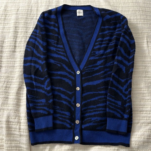 Madeleine Thompson Zebra Print Cashmere Cardigan - Picture 2 of 3